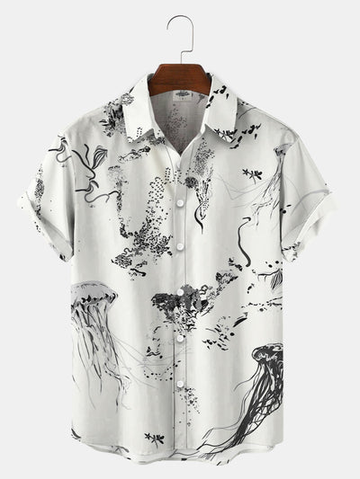 Men'S Jellyfish Print Shirts