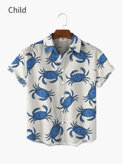 Crab Print Family Shirt
