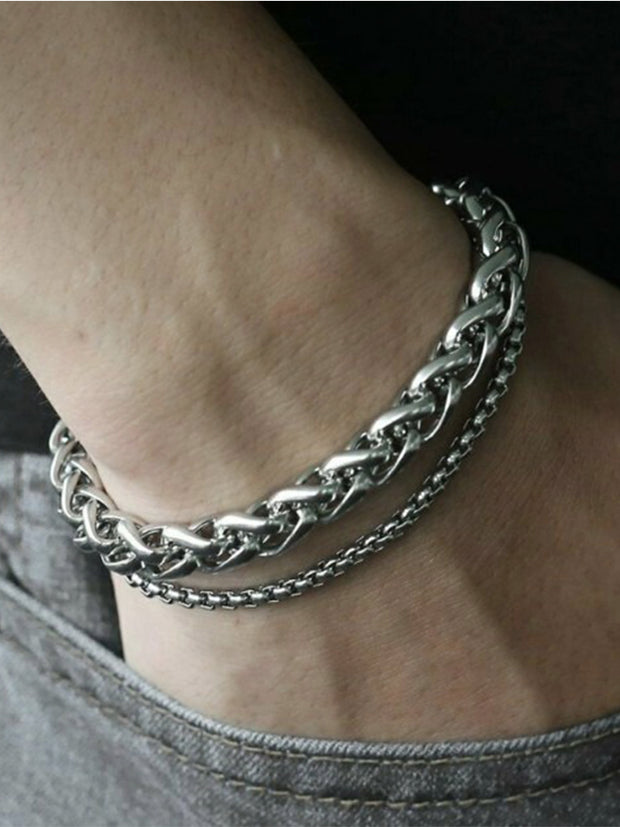 Men's Stainless Steel Link Bracelet