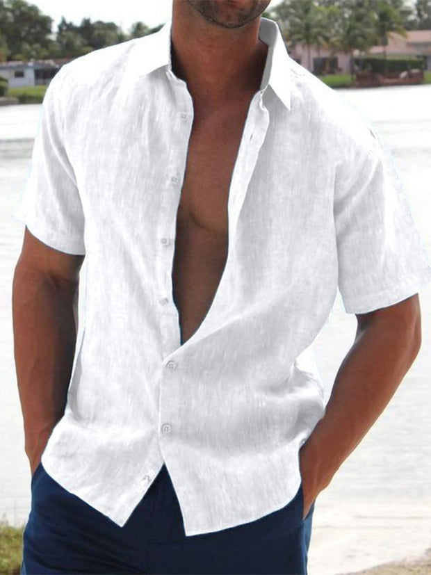 Men's Cotton Plain Regular Sleeve Shirt