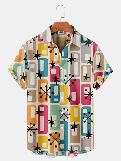 Fydude Men's Mondrian Printed Shirt