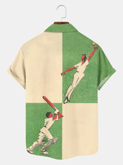Fydude Men'S Cricket Printed Shirt