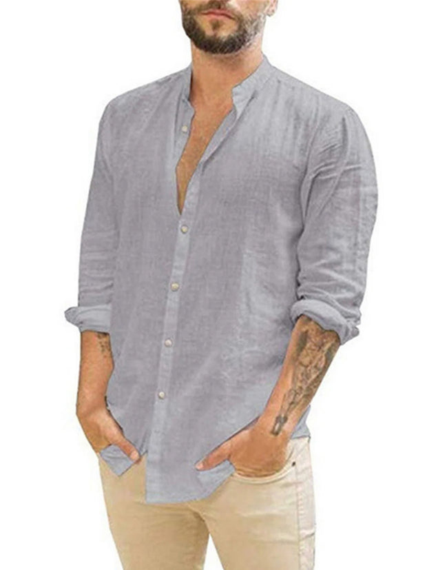 Men's Cotton Simple Plain Shirts