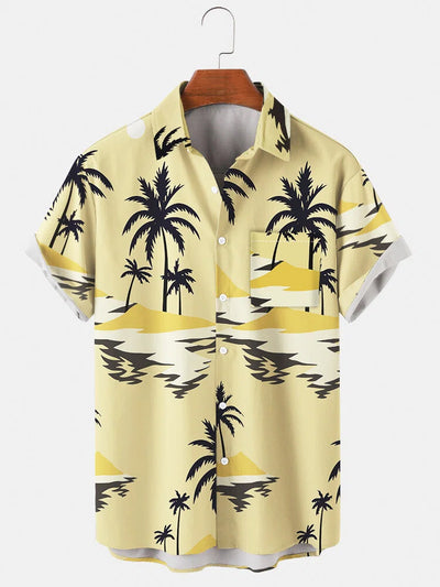 Coconut Tree Cotton-Blend Shirts & Tops