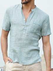 Cotton Linen Solid Color Shirt