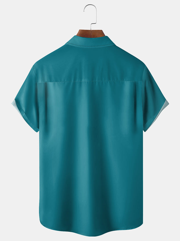 Fydude Men'S Island TIKI Printed Shirt