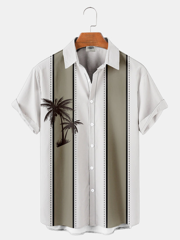 Mens Coconut Tree Print Casual Shirt