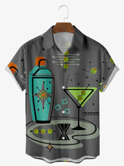 Men's Cocktail Graphic 50s Style Shirt