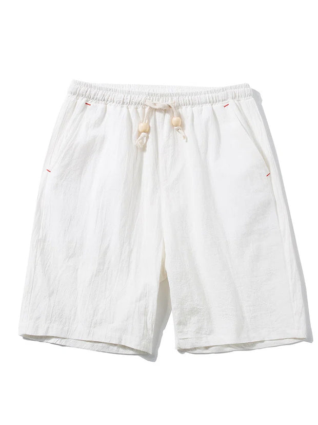 Simple Cotton Five-Point Casual Pants
