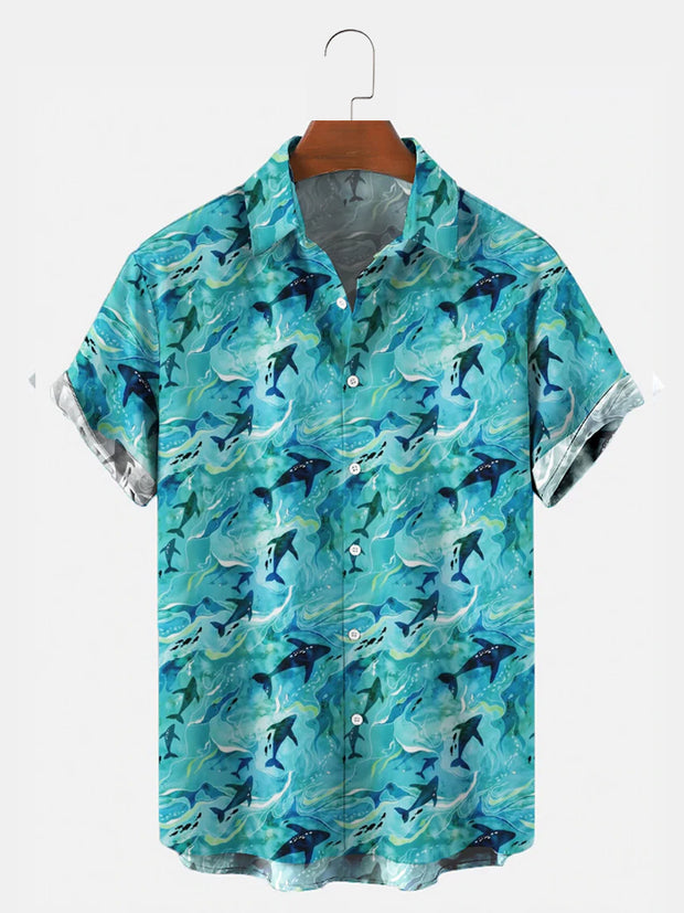 Animal Shirt Collar Printed Shirts & Tops
