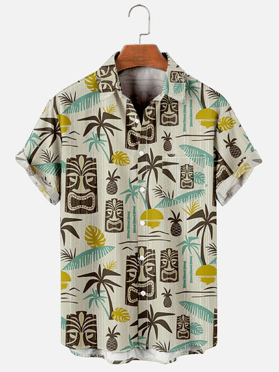 Coconut Tree and Sunset Printed Shirt