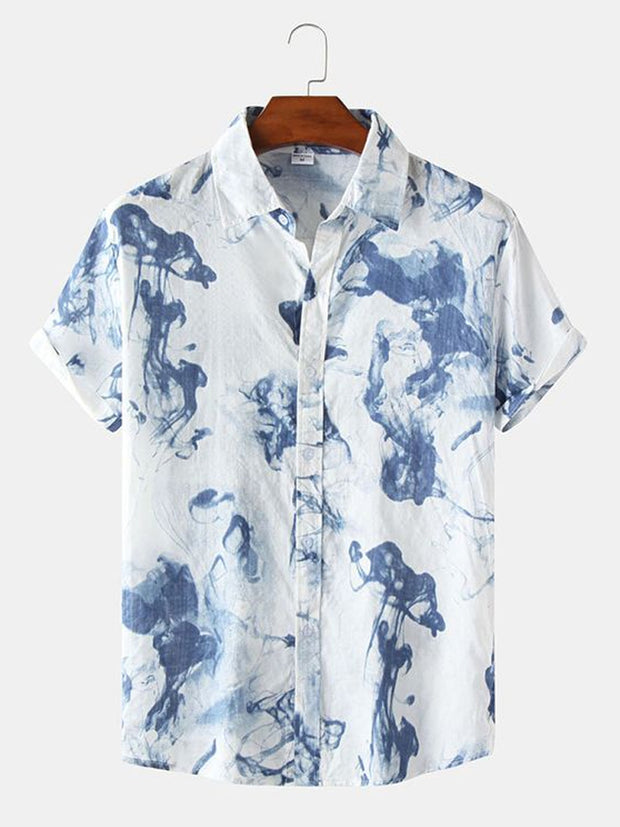 Men'S Lapel Printed Shirt
