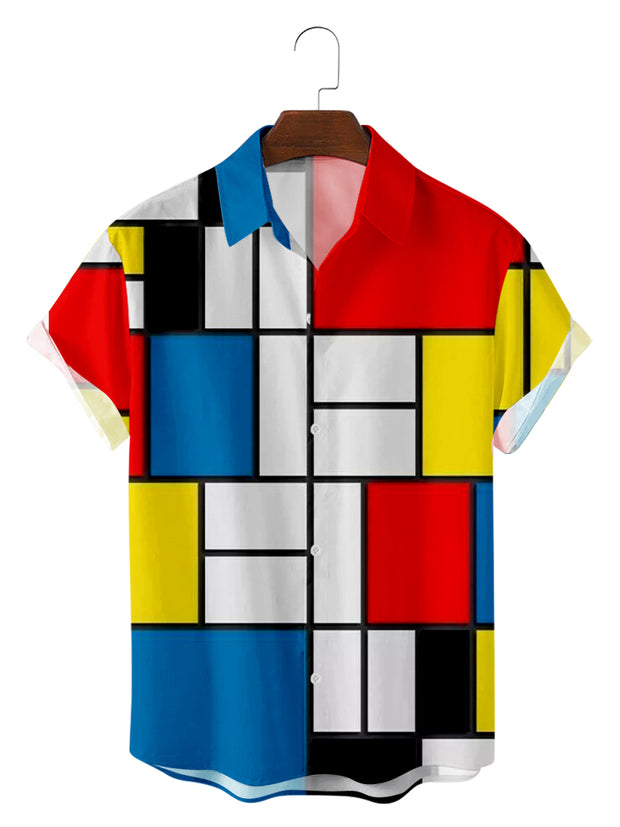 Mondrian Color Block Printed Shirt