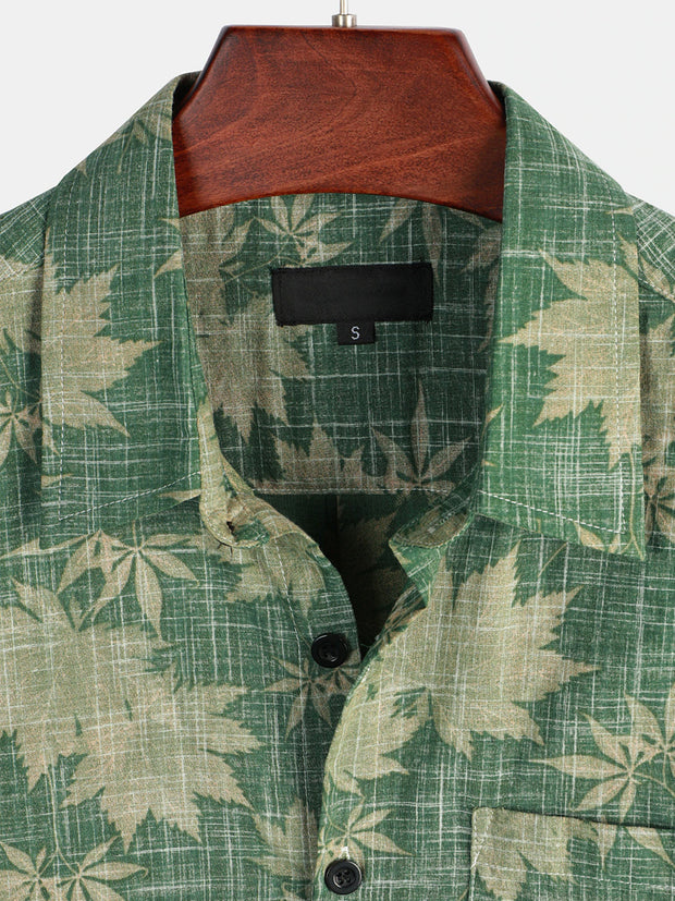 Men's Casual Holiday Pocket Hawaiian Shirt