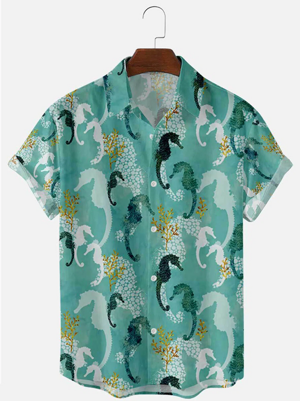 Hippocampus Element Printed Shirt