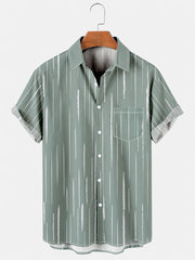 Men's Casual Print Short Sleeve Shirt