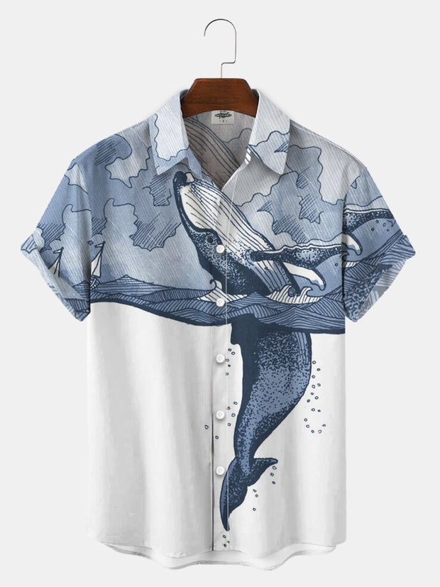 Men'S Whale Print Shirts