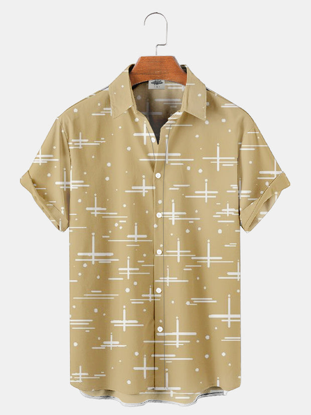 Men'S Atomic Geometry Print Shirt