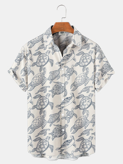 Men'S Sea Turtle Print Shirt