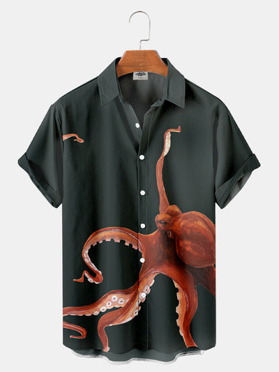 Men'S Octopus Print Shirt