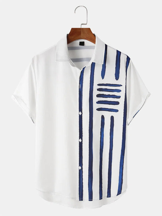 Mens Stripe Print Shirt