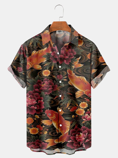 Men's Koi Fish Print Shirt