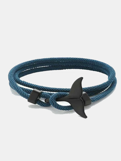 Whale Tail Bracelet Men'S Hand-Woven Hand Rope