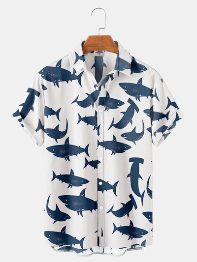 Men's Shark Print Shirt