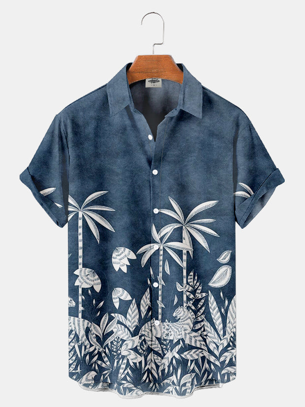 Mens Coconut Tree Print Shirt