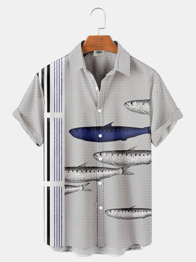 Men'S Fish Print Shirt