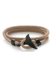 Whale Tail Bracelet Men'S Hand-Woven Hand Rope