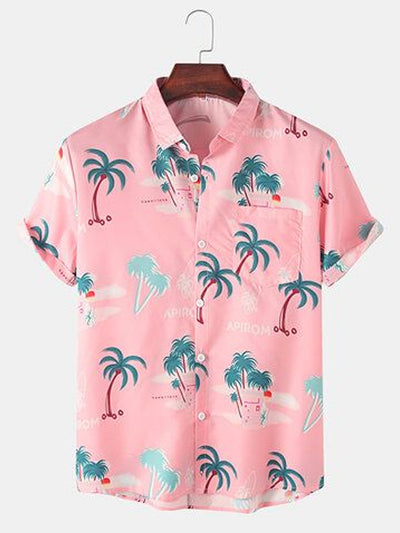 Mens Coconut Tree Print Shirts